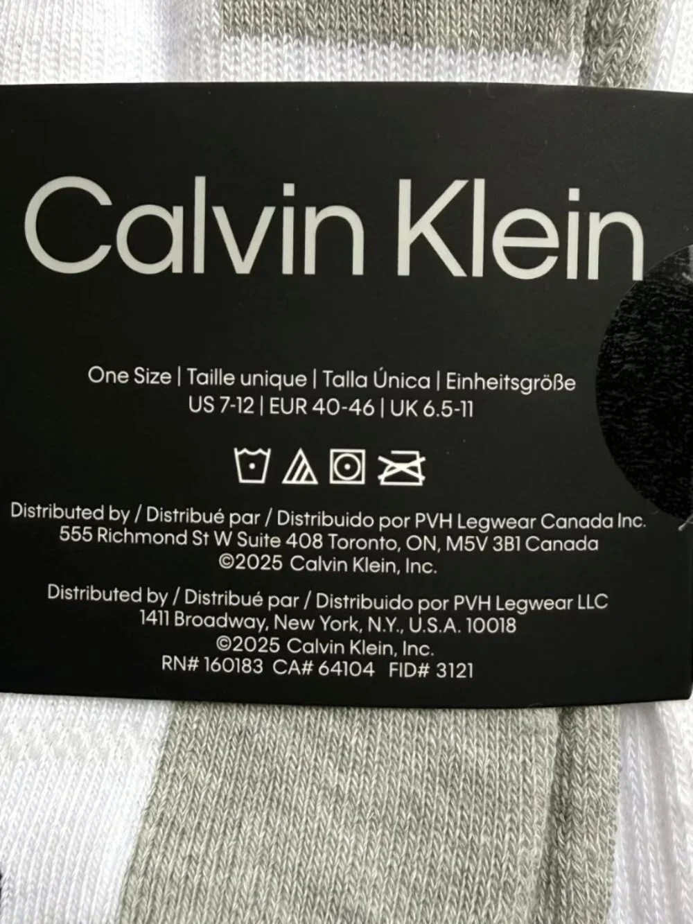 Calvin Klein Men's Cushion Crew Socks 5 Pair Pack White One Size NWT